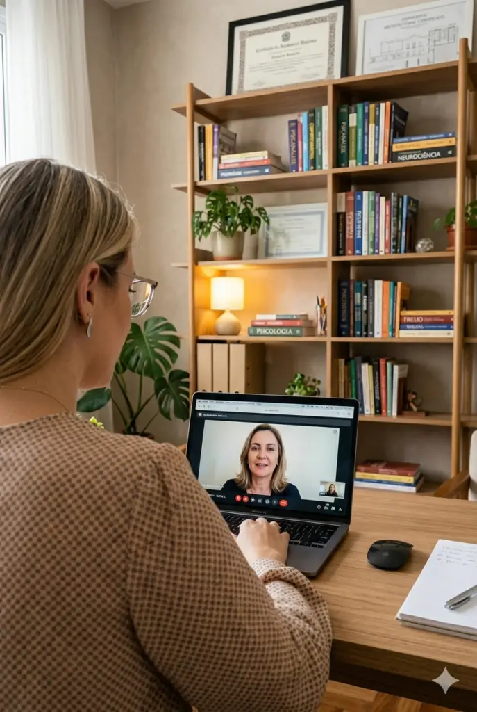 "Atendimento de psicoterapia online por videochamada